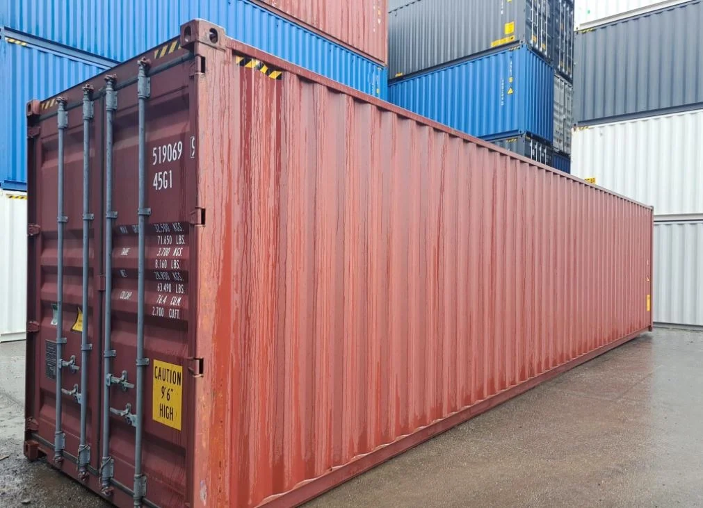 40ft high cube one-trip shipping container