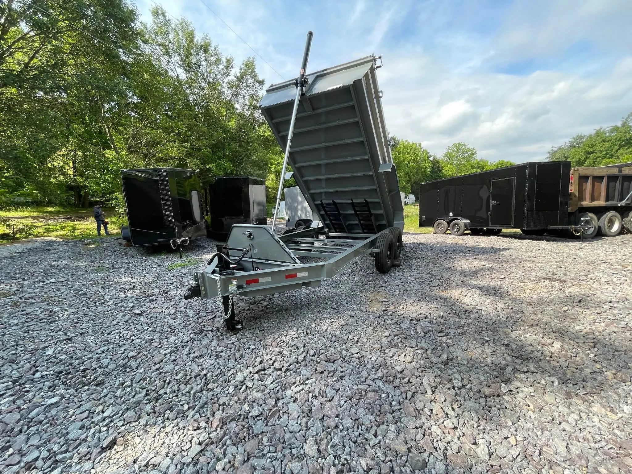 2027 7x14 14K Dump Trailer with Combo Gate, view 2