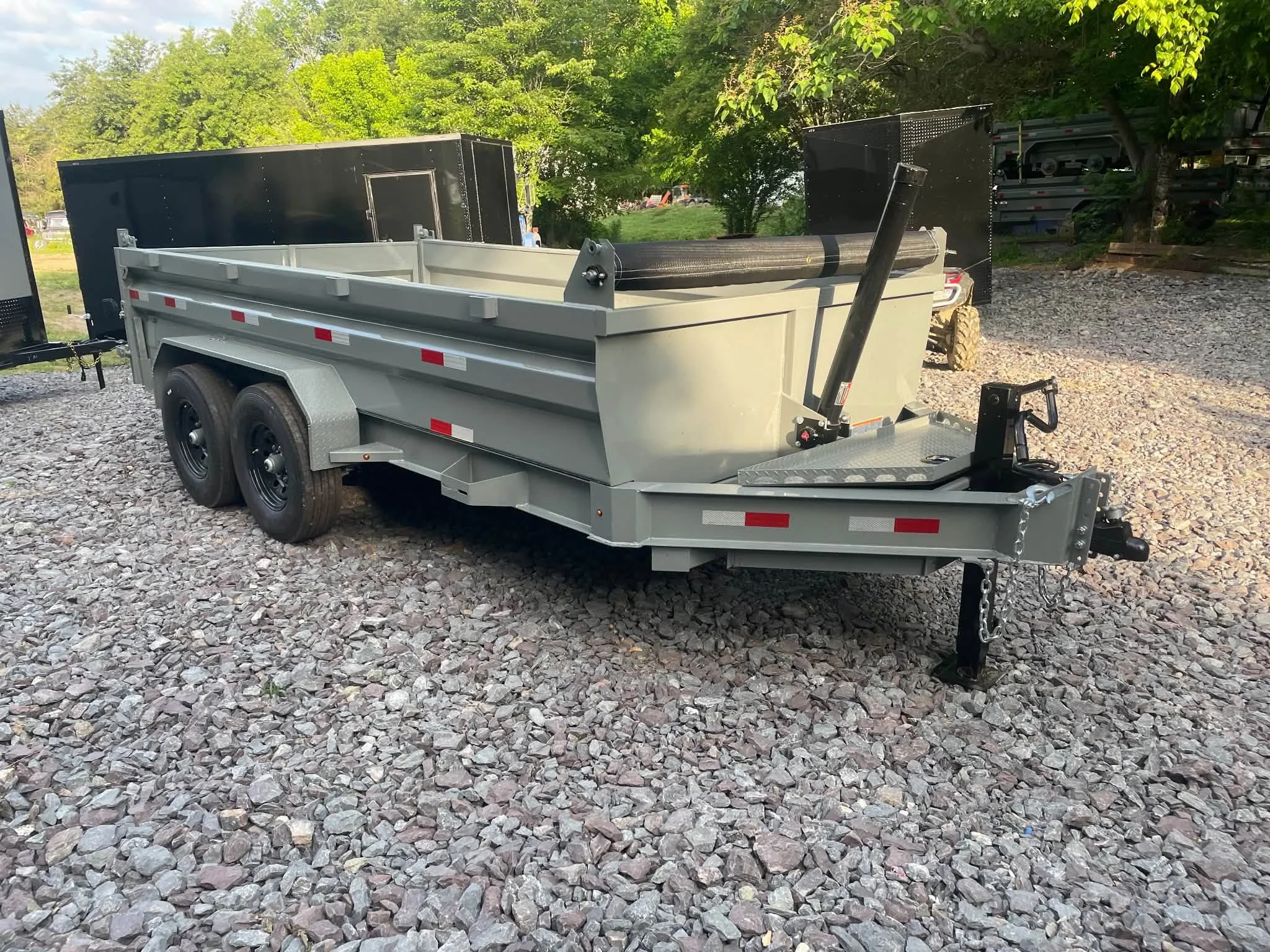 2027 7x14 14K Dump Trailer with Combo Gate, view 3